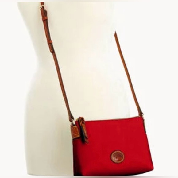 Dooney & Bourke  red Nylon Crossbody Pouchette - Picture 2 of 16